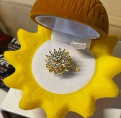 SET GIRASOL DE LUJO : COLLAR Y ANILLO