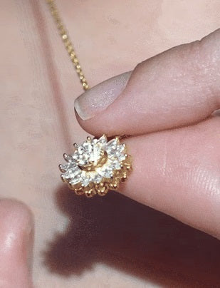 SET GIRASOL DE LUJO : COLLAR Y ANILLO